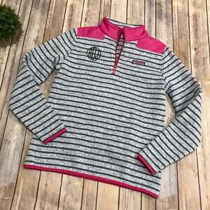 Vineyard Vines Blue‎ Pink Striped Preppy Nautical Sweater Pullover Women’a XS